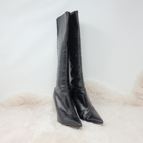 ✖ VTG Manolo Blahnik Stiletto Boots Euro 37/US 7 - Picture 3 of 7